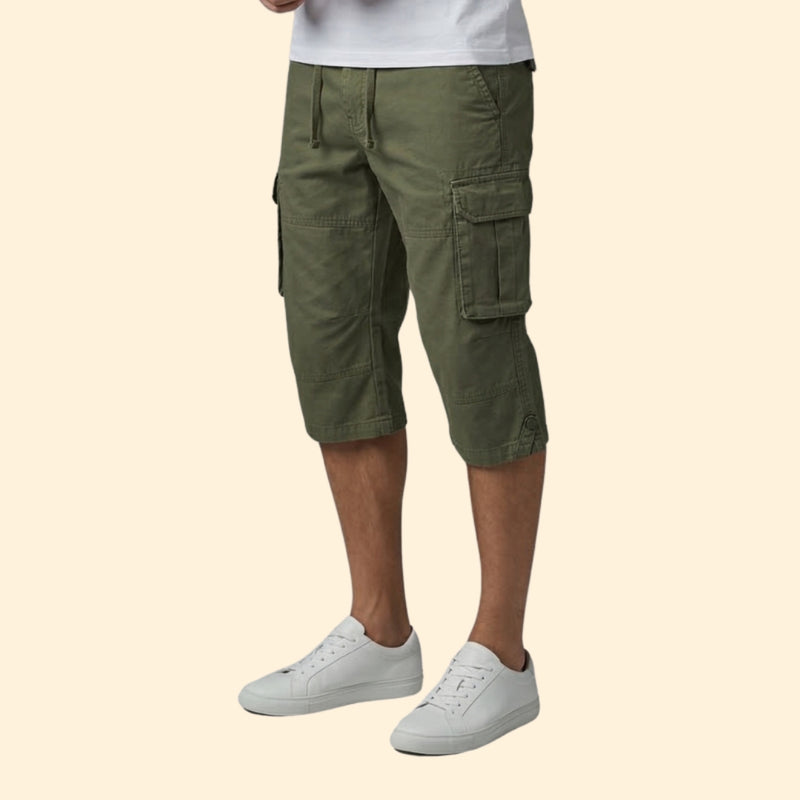 Men’s Versatile 3/4 Trousers with Adjustable Waist