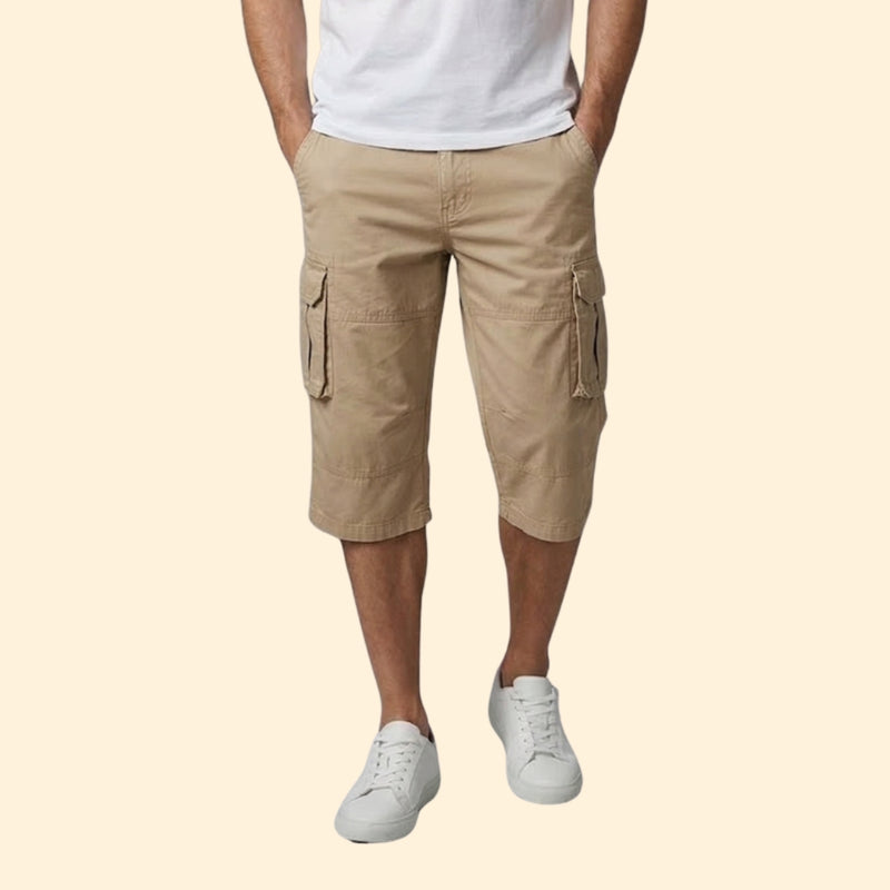 Men’s Versatile 3/4 Trousers with Adjustable Waist