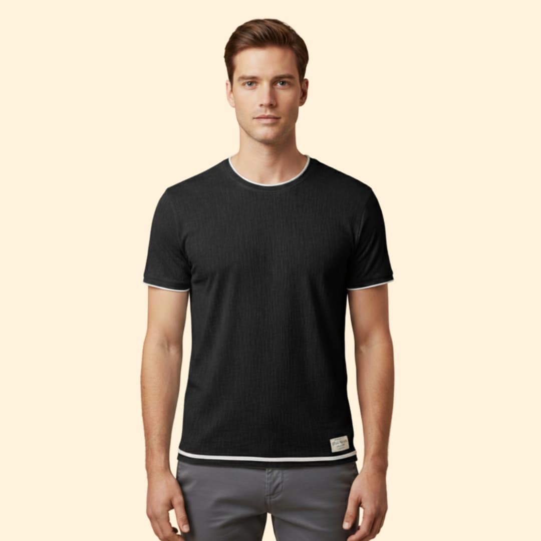 Men’s Vintage Fit T-shirt with Contrast Trim