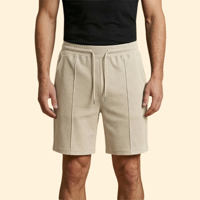 Men’s Waffle Shorts with Adjustable Waistband