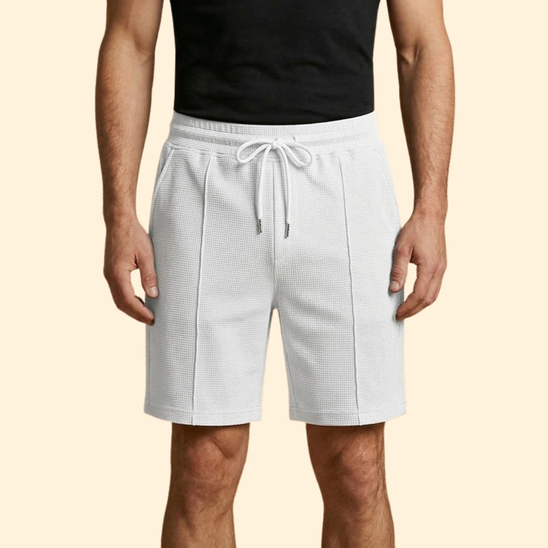 Men’s Waffle Shorts with Adjustable Waistband