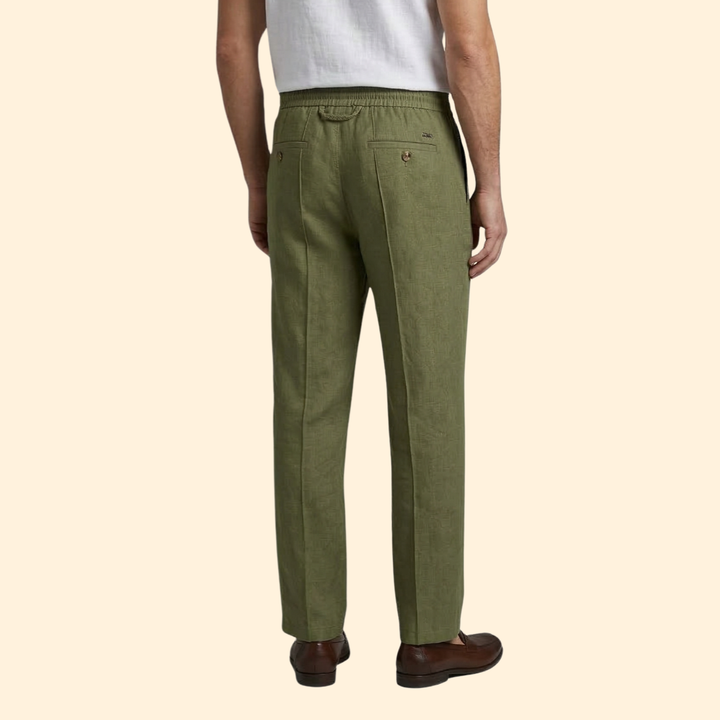 Men’s Wide-Leg Pants with Side Buttons