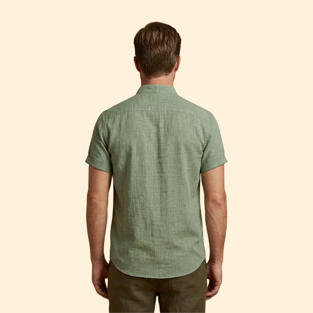 Men’s Woven Shirt with Button Placket
