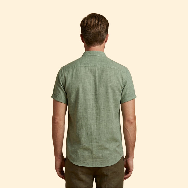 Men’s Woven Shirt with Button Placket