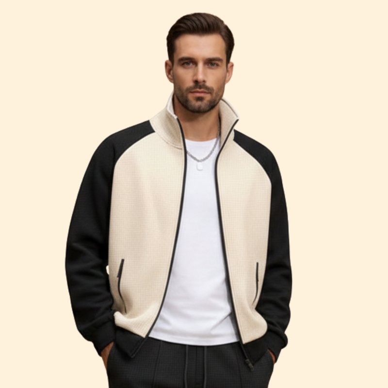 Men’s Bomber Jacket Set with Zip Pockets