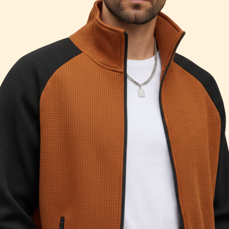 Men’s Bomber Jacket Set with Zip Pockets