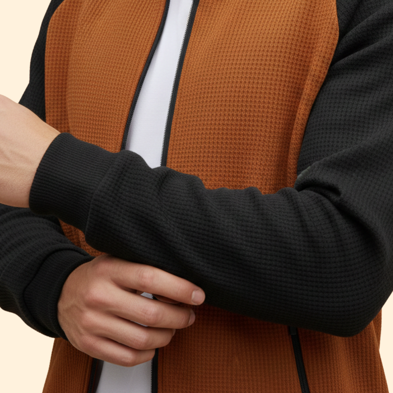 Men’s Bomber Jacket Set with Zip Pockets