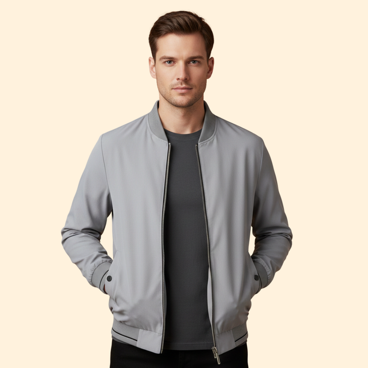 Men’s Bomber Jacket with Sporty Design