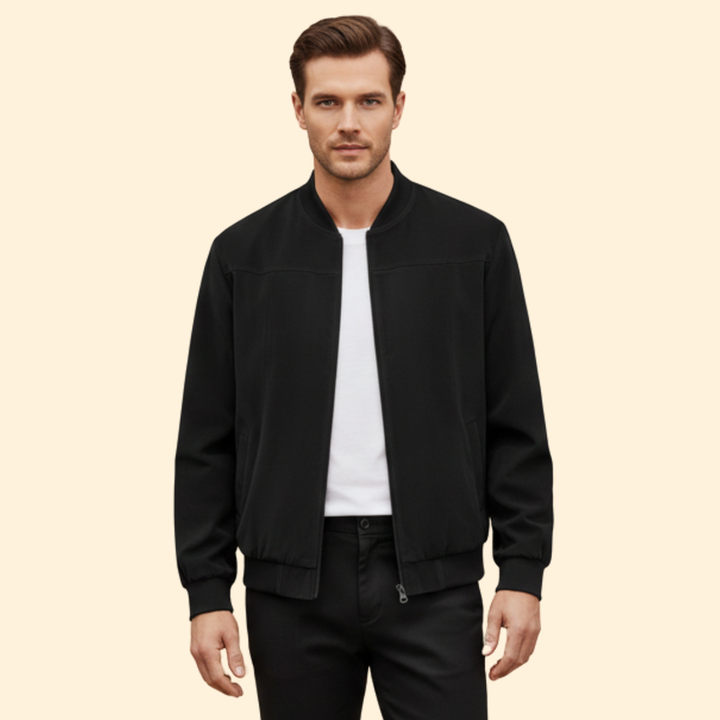 Men’s Bomber Jacket with Stand Collar