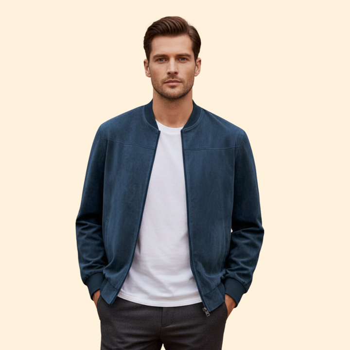 Men’s Bomber Jacket with Stand Collar