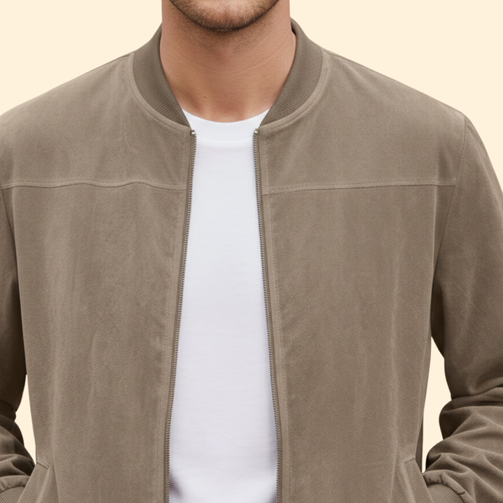 Men’s Bomber Jacket with Stand Collar