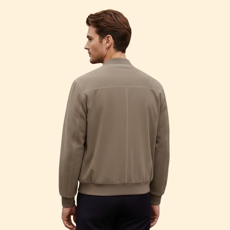Men’s Bomber Jacket with Stand Collar