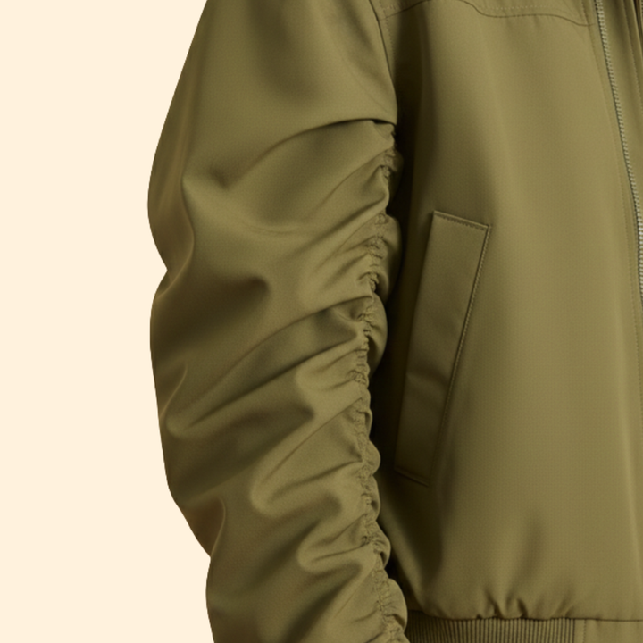 Men’s Bomber Jacket with Structured Sleeves