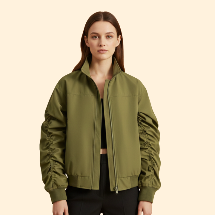 Men’s Bomber Jacket with Structured Sleeves