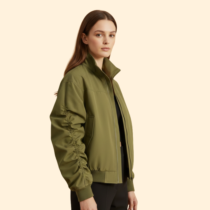 Men’s Bomber Jacket with Structured Sleeves