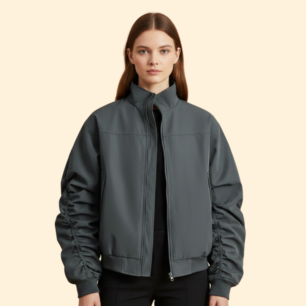 Men’s Bomber Jacket with Structured Sleeves