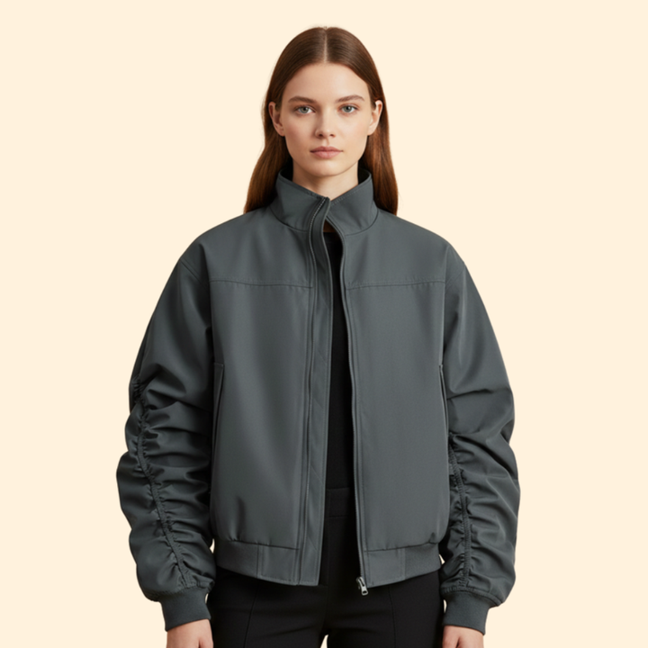 Men’s Bomber Jacket with Structured Sleeves