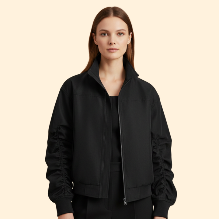 Men’s Bomber Jacket with Structured Sleeves