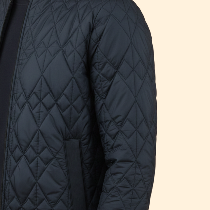 Men’s Bomber Jacket with Zipper Closure