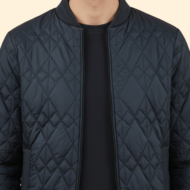 Men’s Bomber Jacket with Zipper Closure