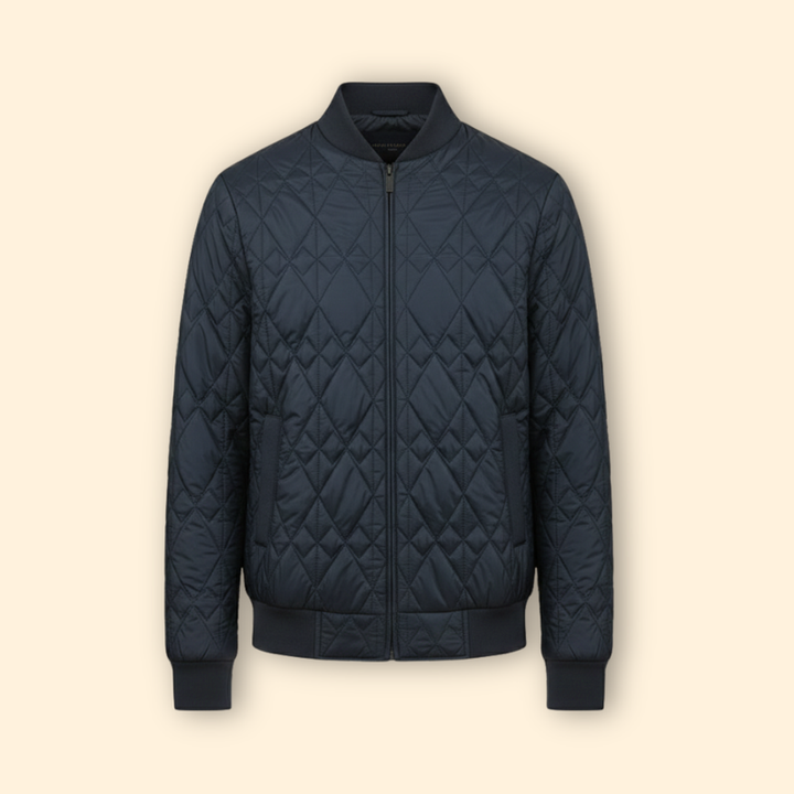 Men’s Bomber Jacket with Zipper Closure