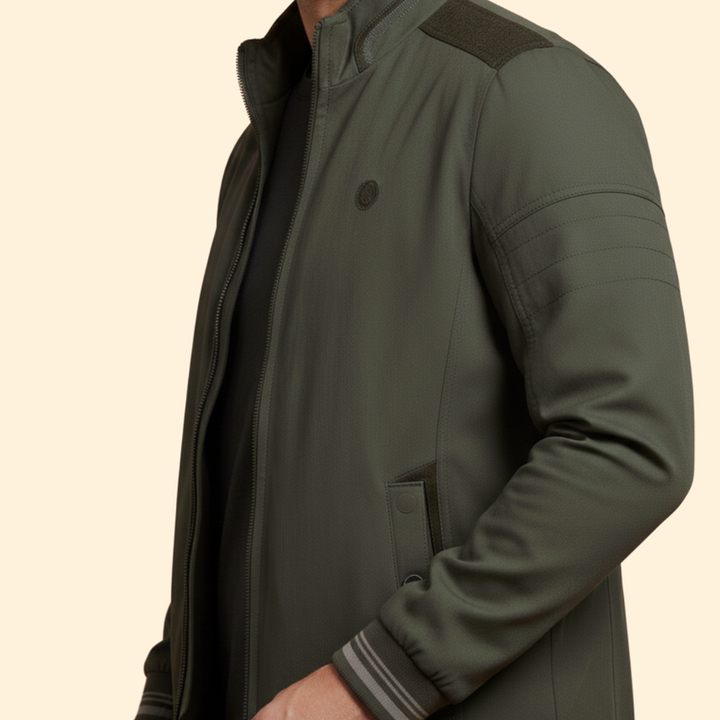 Men’s Bomber Jacket with Zipper Pockets