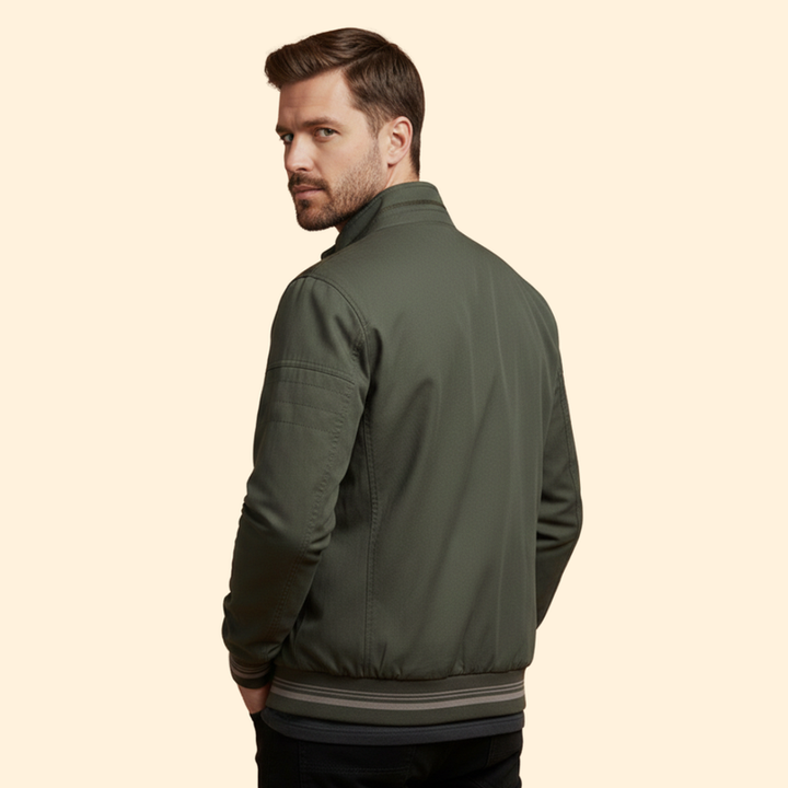 Men’s Bomber Jacket with Zipper Pockets