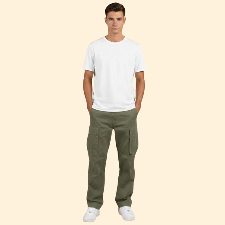 Men’s Cargo Trousers with Side Flap Pockets