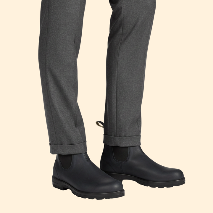 Men’s Chelsea Boots with Elastic Side Panels