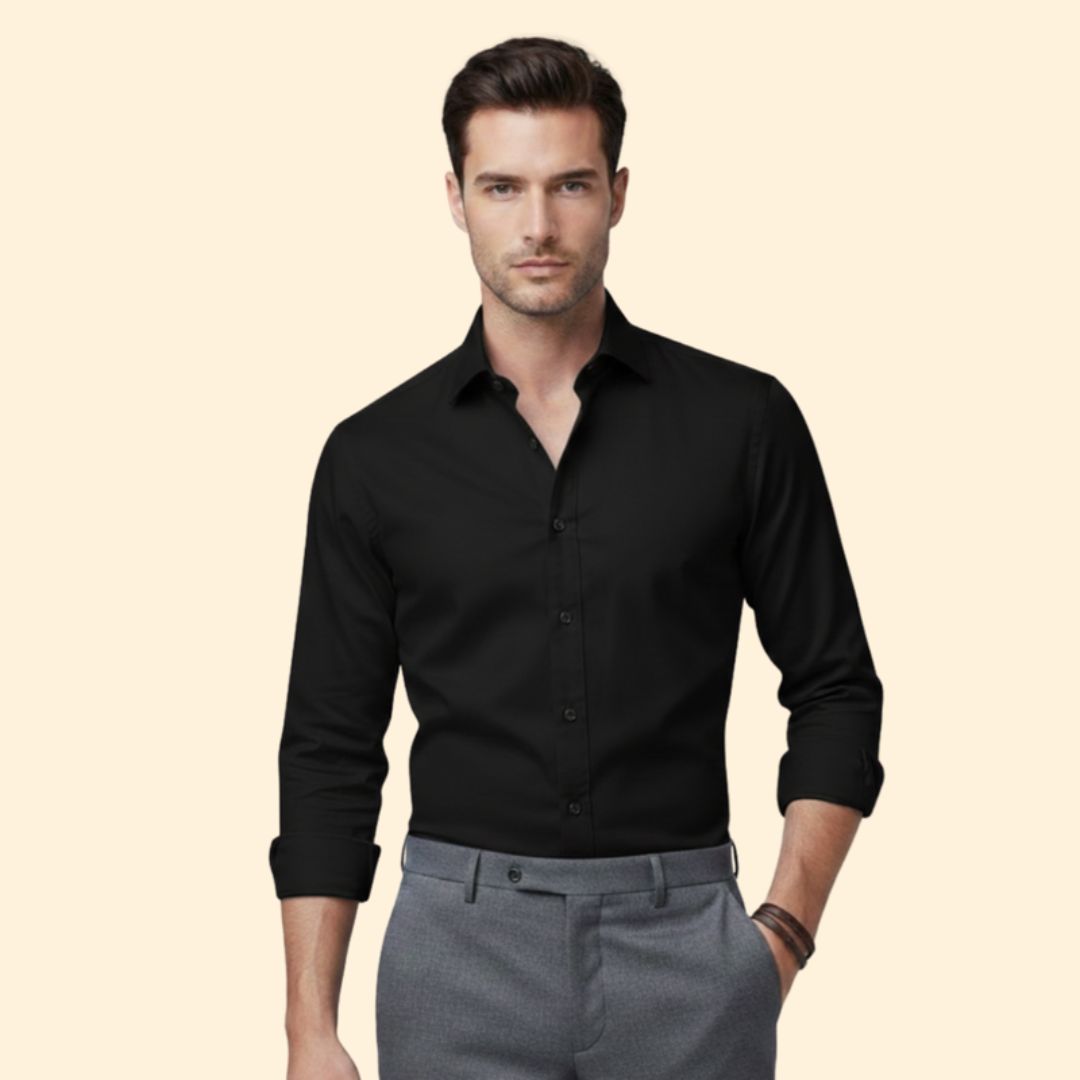 Tommy Men’s Classic Fit Shirt with Button Closure