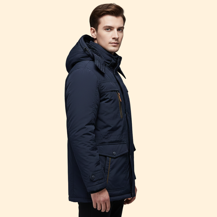 Men’s Hooded Jacket with Fleece Lining