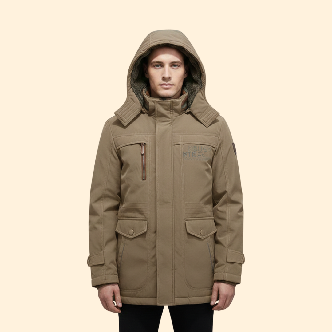 Men’s Hooded Jacket with Fleece Lining