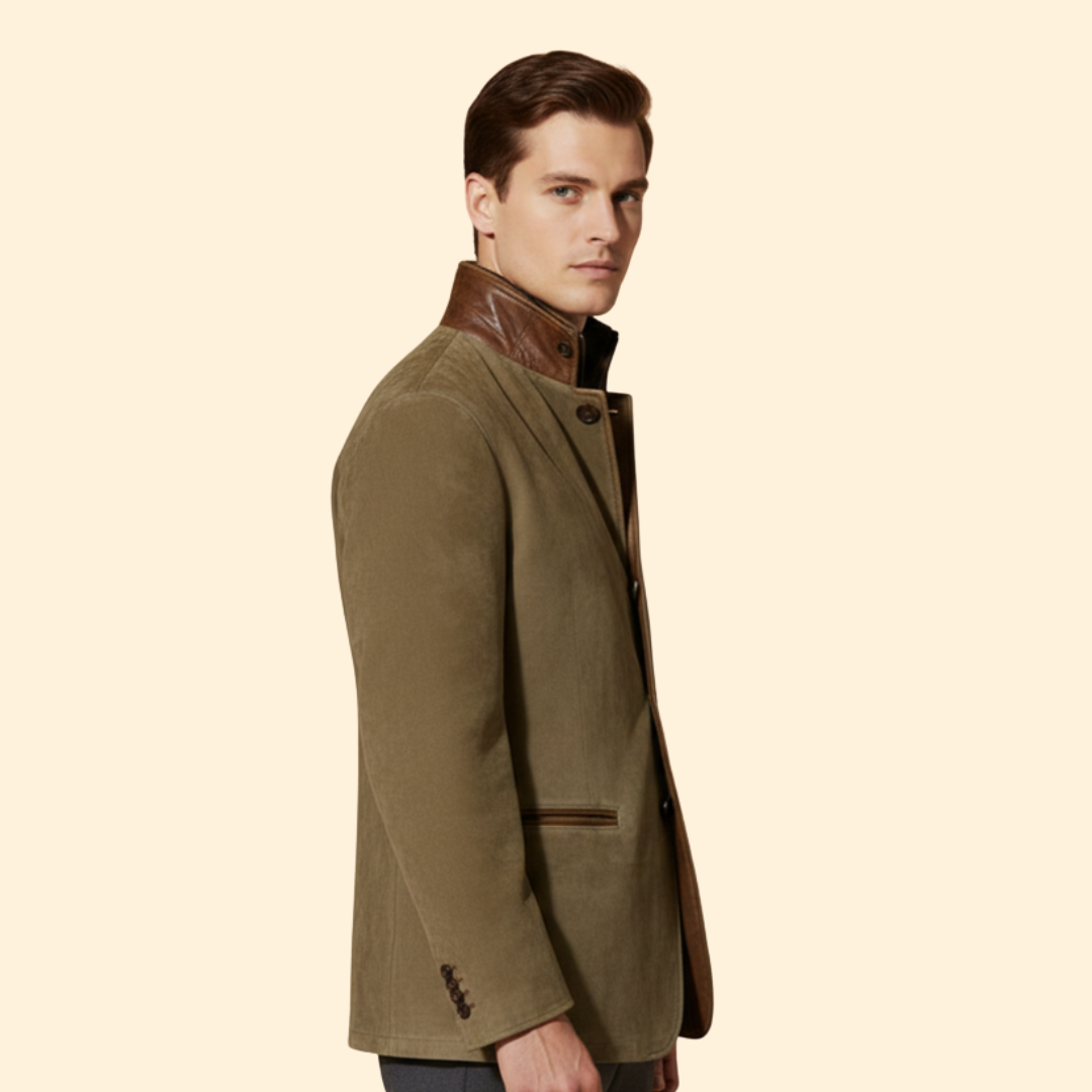 Men’s Jacket with Button Front Closure