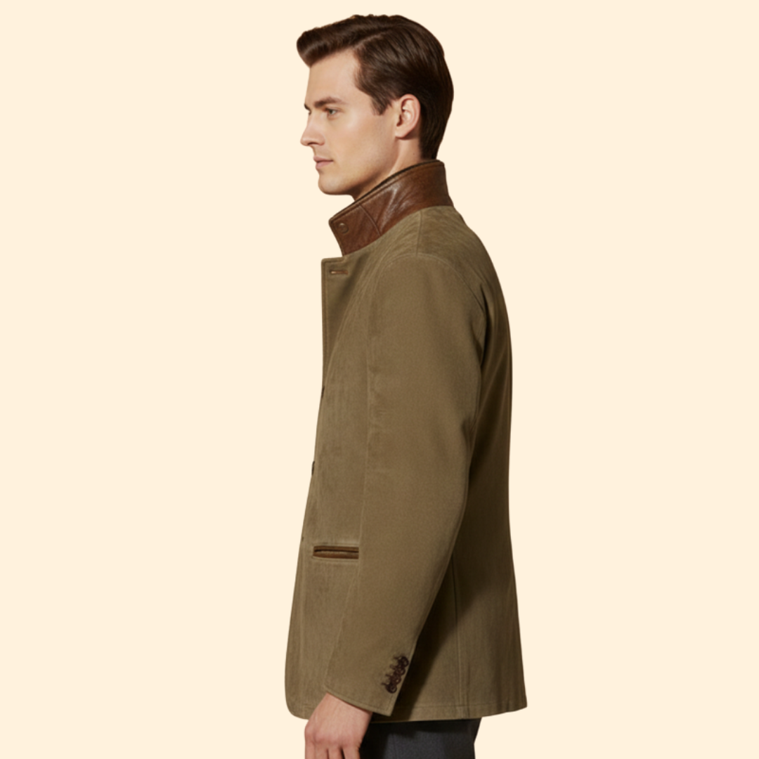 Men’s Jacket with Button Front Closure