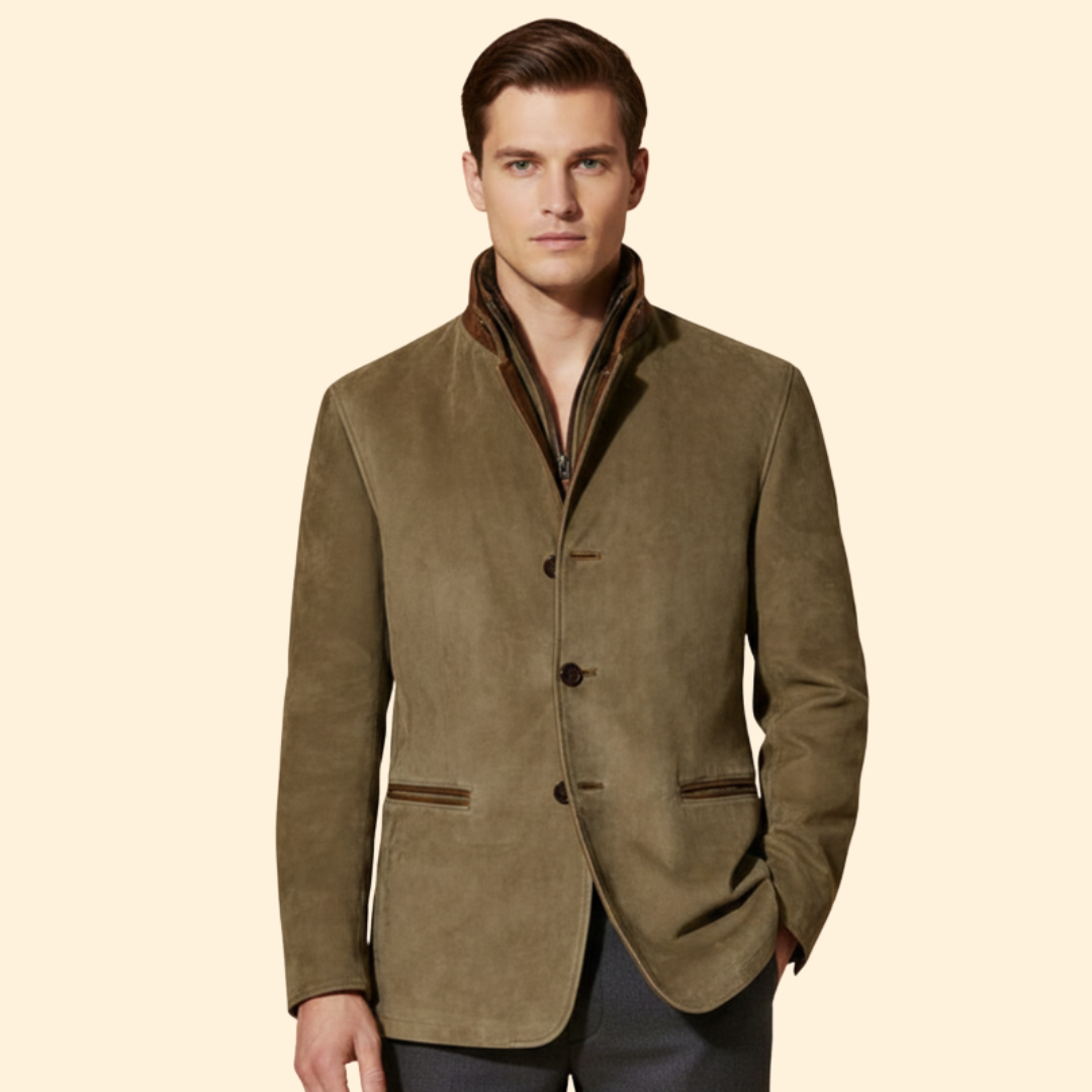 Men’s Jacket with Button Front Closure