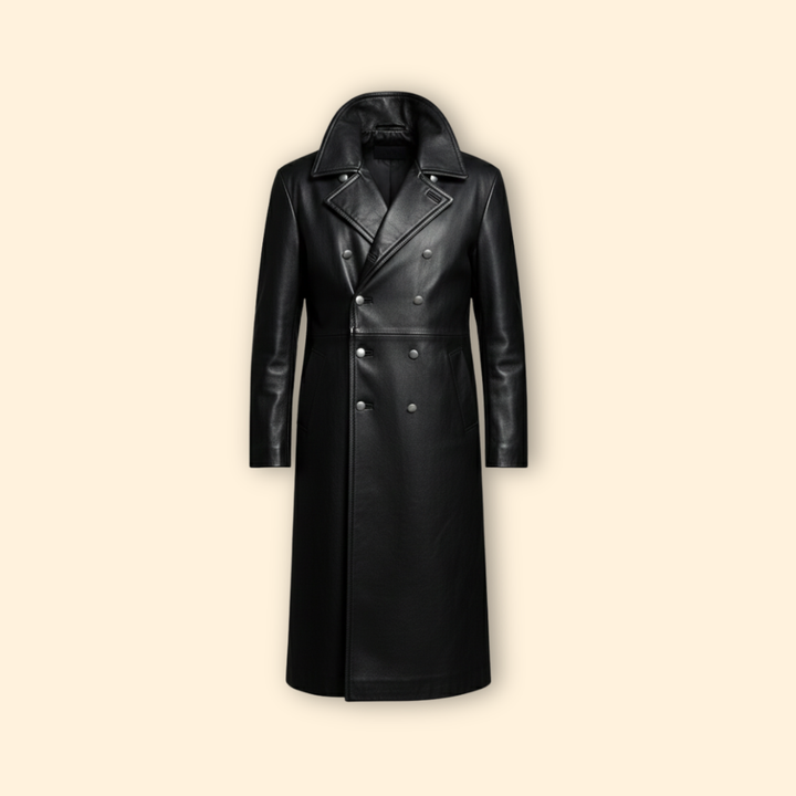Men’s Trench Coat with Wide Lapels