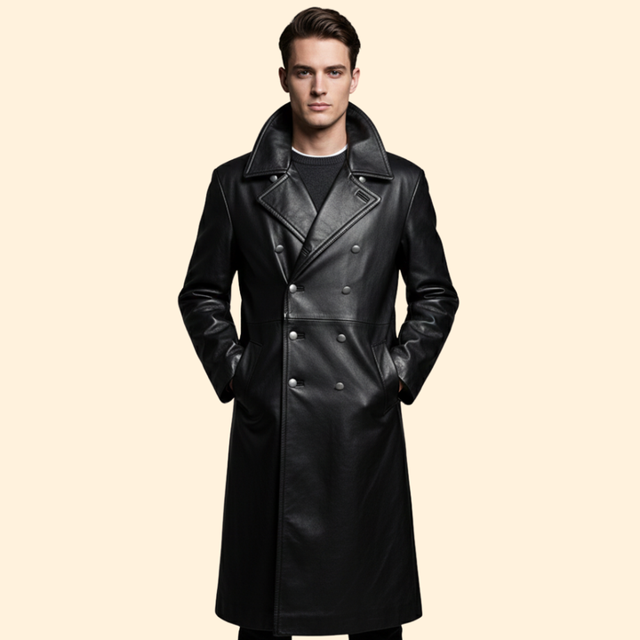 Men’s Trench Coat with Wide Lapels