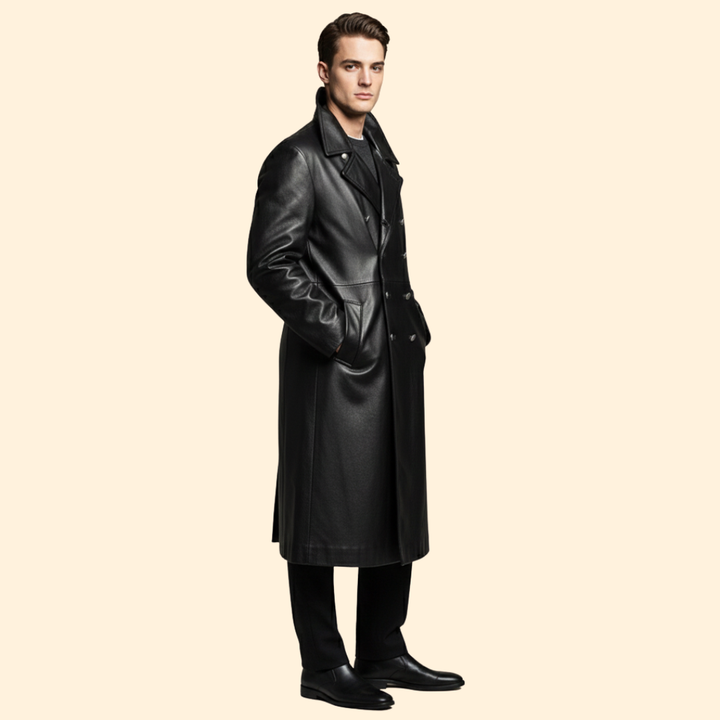 Men’s Trench Coat with Wide Lapels