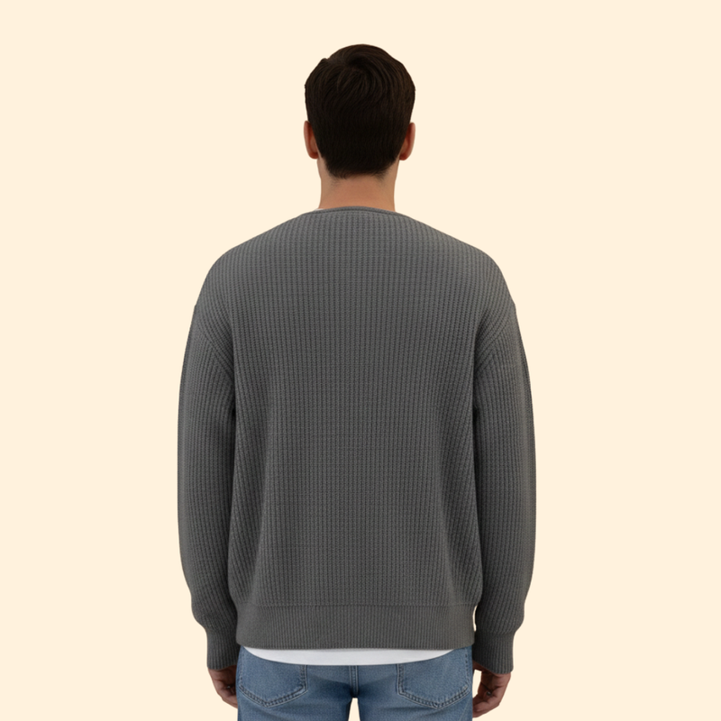 Men’s Ribbed Bomber Jacket with Zip