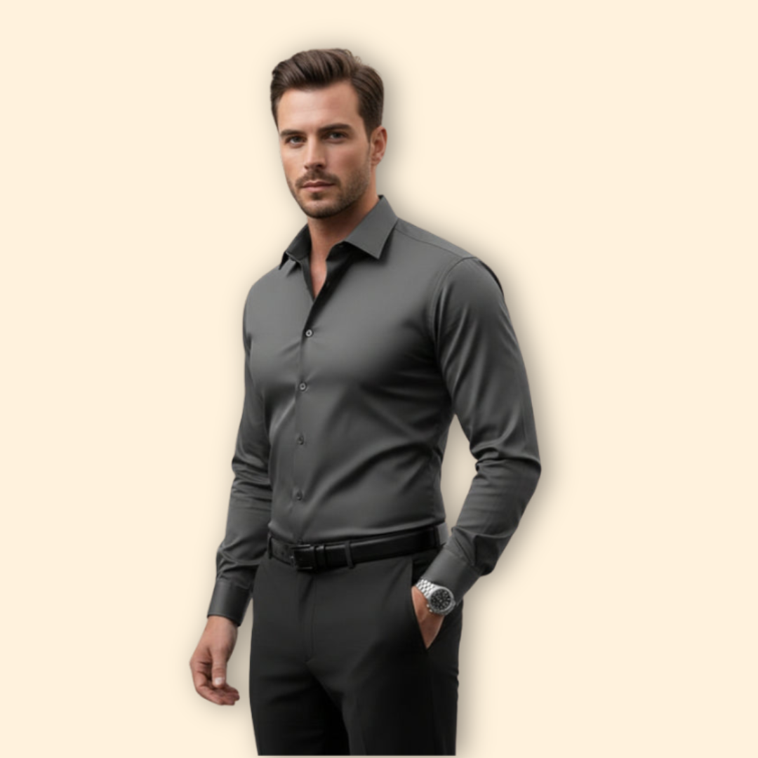 Men’s Slim Fit Shirt with Button Closure