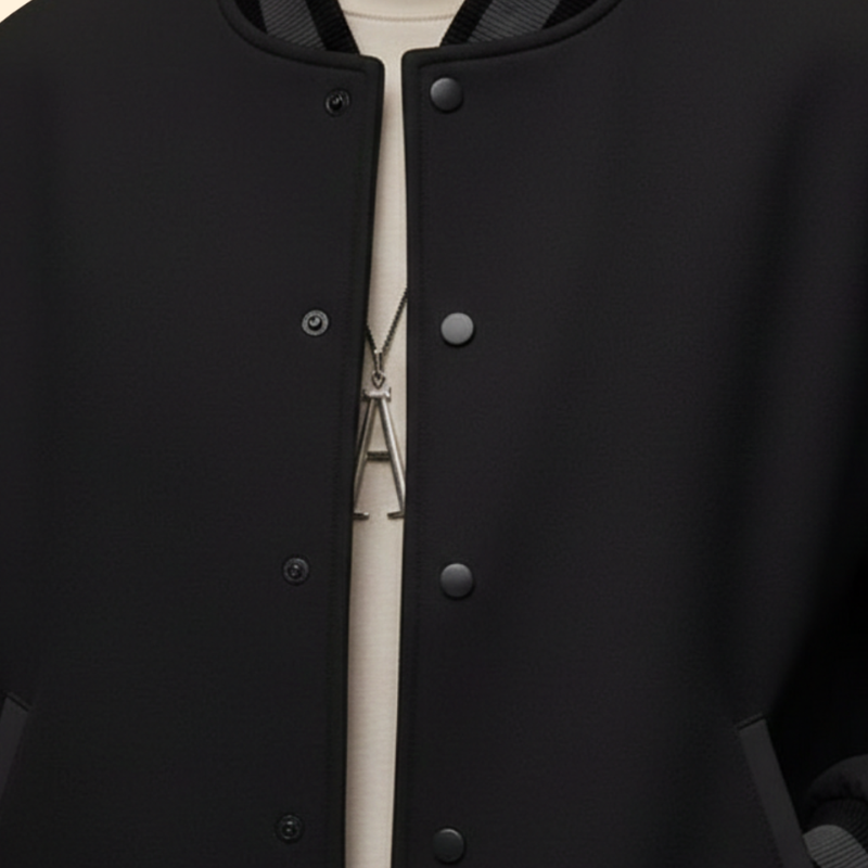 Men’s Sporty Bomber Jacket with Ribbed Cuffs