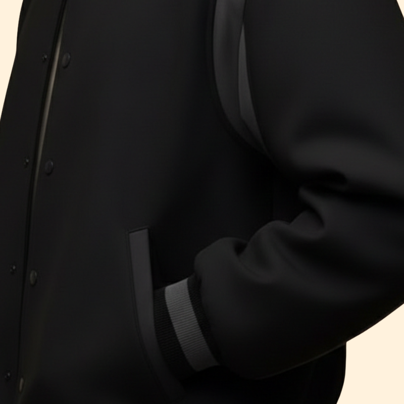 Men’s Sporty Bomber Jacket with Ribbed Cuffs