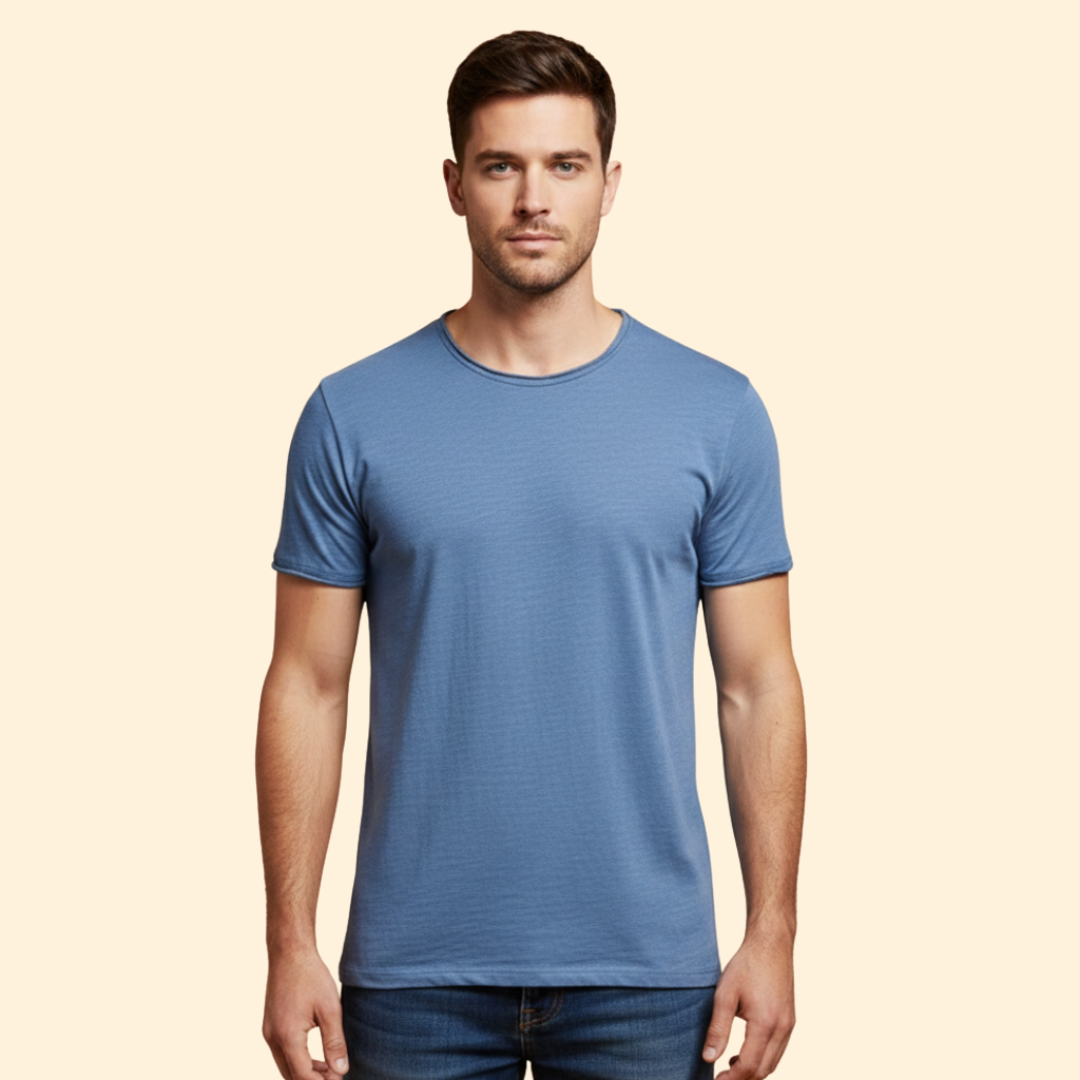 Men’s Casual T-Shirt with Round Neck