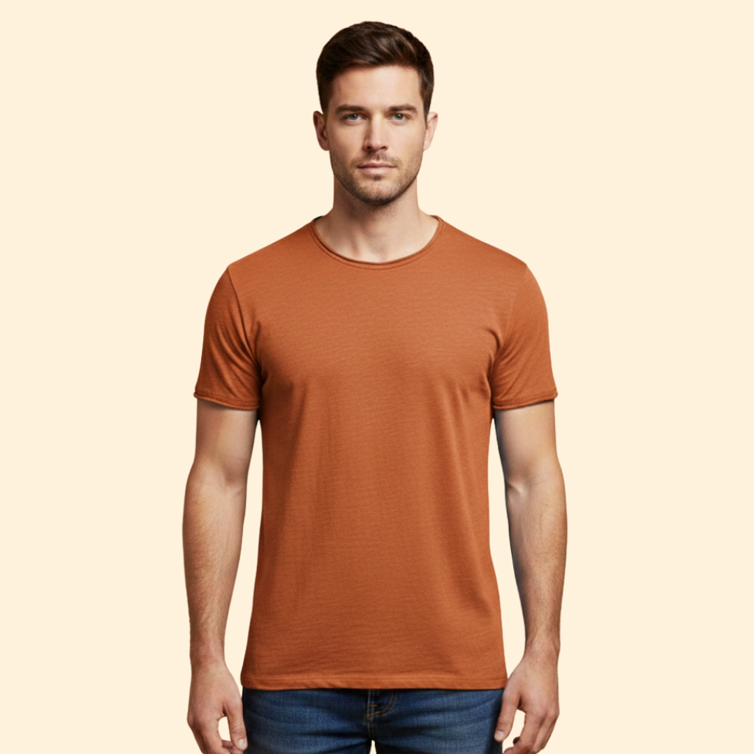 Men’s Casual T-Shirt with Round Neck