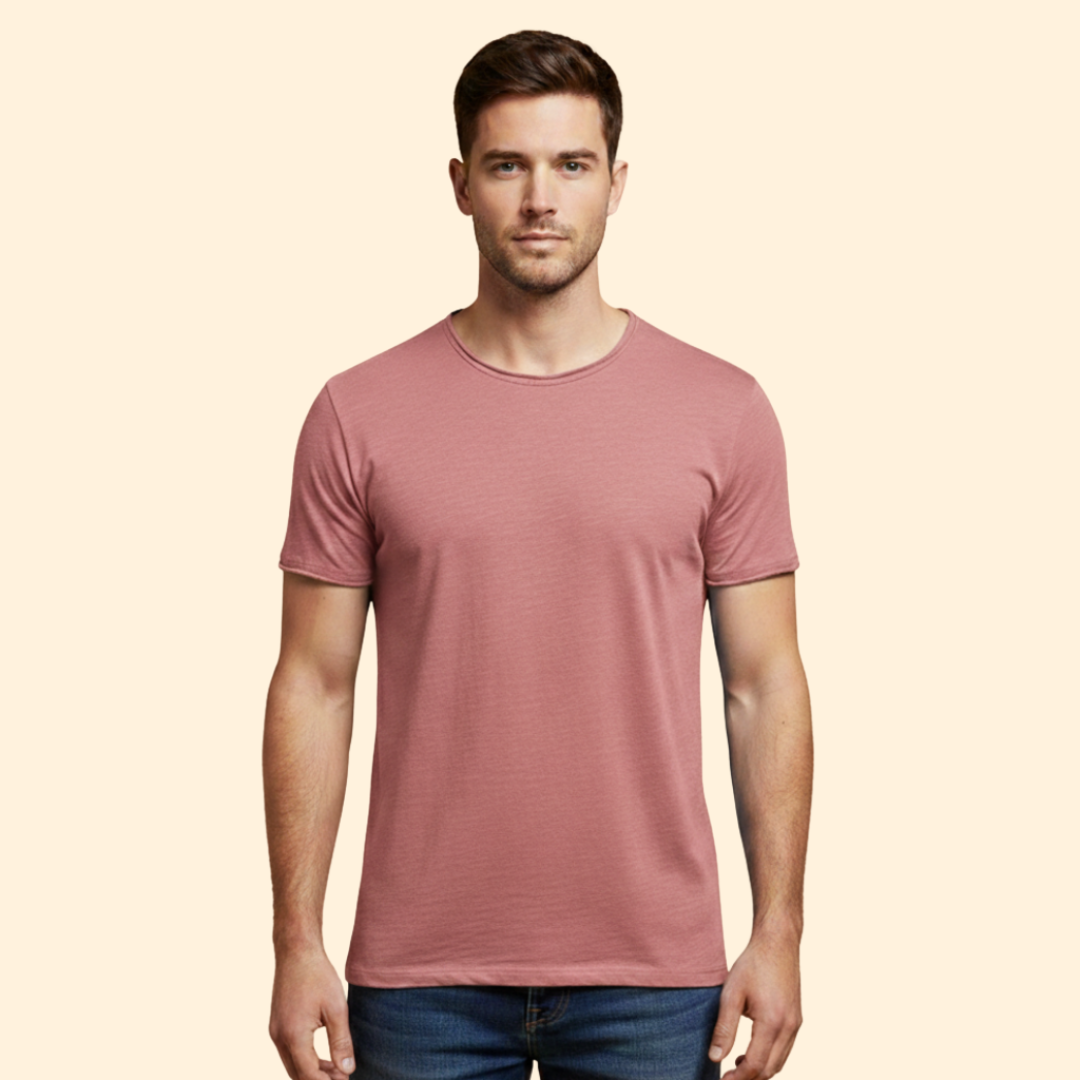 Men’s Casual T-Shirt with Round Neck