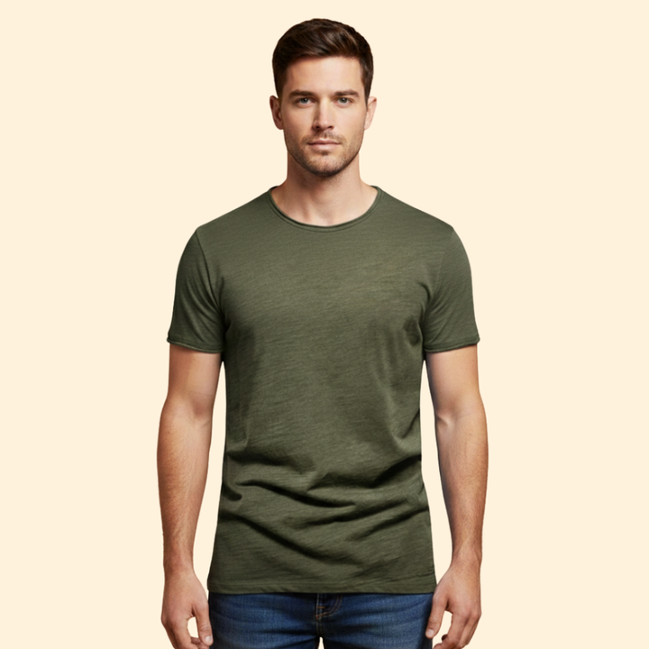 Men’s Casual T-Shirt with Round Neck