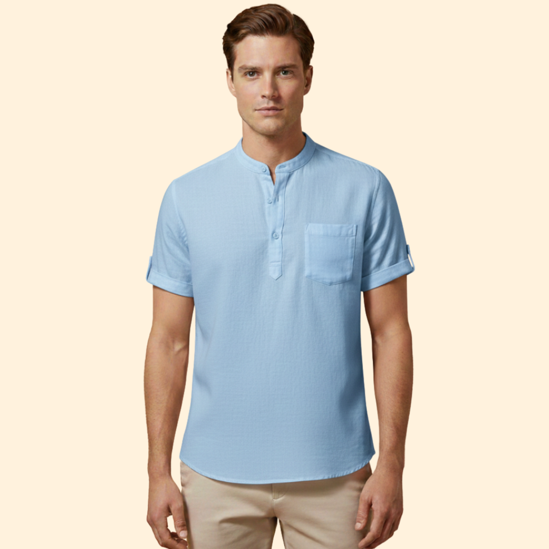 Men’s Summer Shirt with Button Placket
