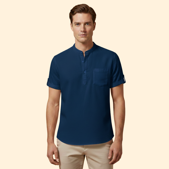 Men’s Summer Shirt with Button Placket