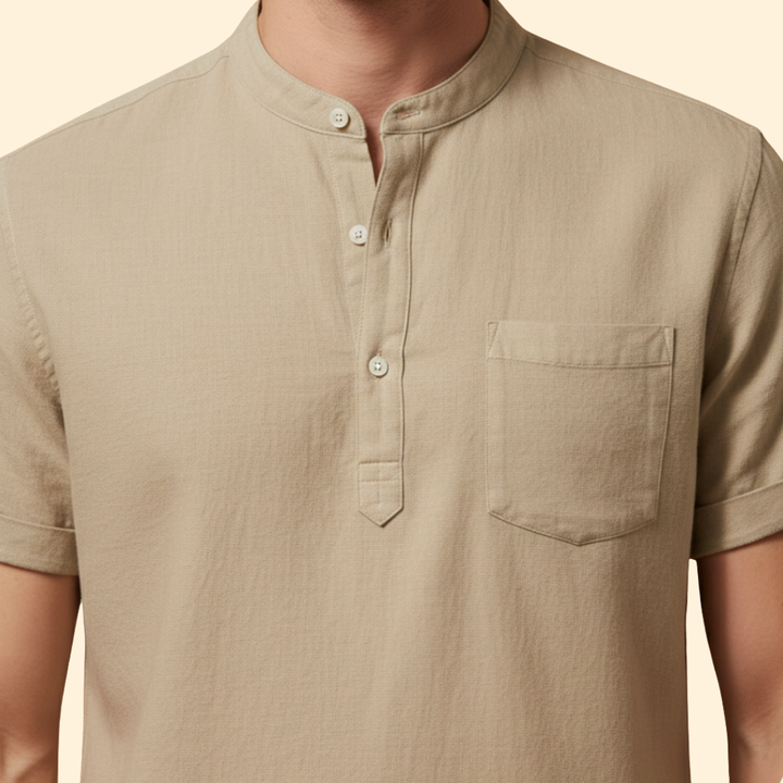 Men’s Summer Shirt with Button Placket