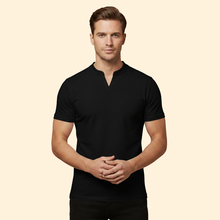 Men’s V-Neck T-Shirt with Short Sleeves